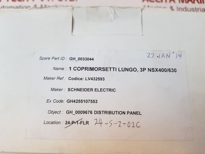 Schneider Electric Lv432593 Long Terminal Shield