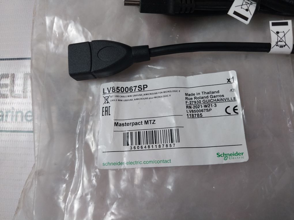 Schneider Electric Lv850067Sp Usb Cable (Mini Usb/Usb) For Micrologic X Kit