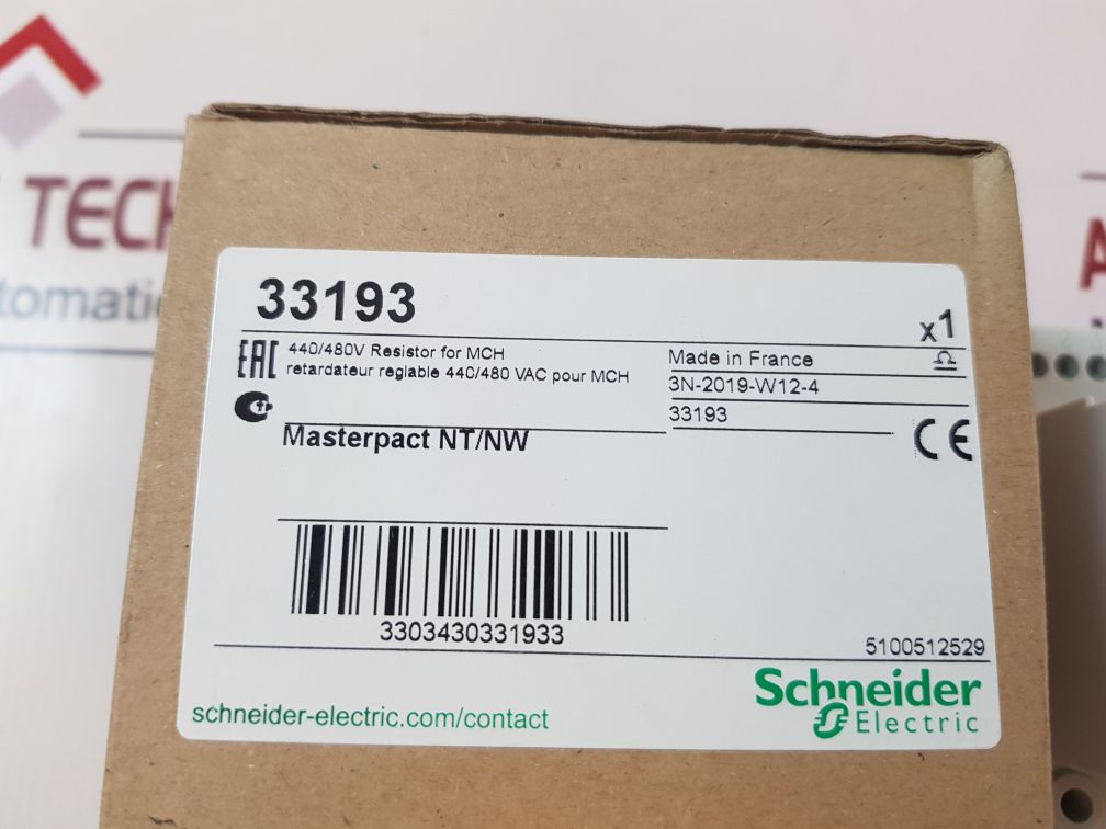 Schneider Electric Masterpact Nt/Nw 33193 Time Delay Resistor