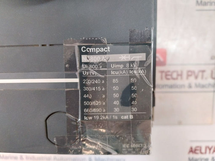 Schneider Electric Ns800N Moulded Case Circuit Breaker 800V