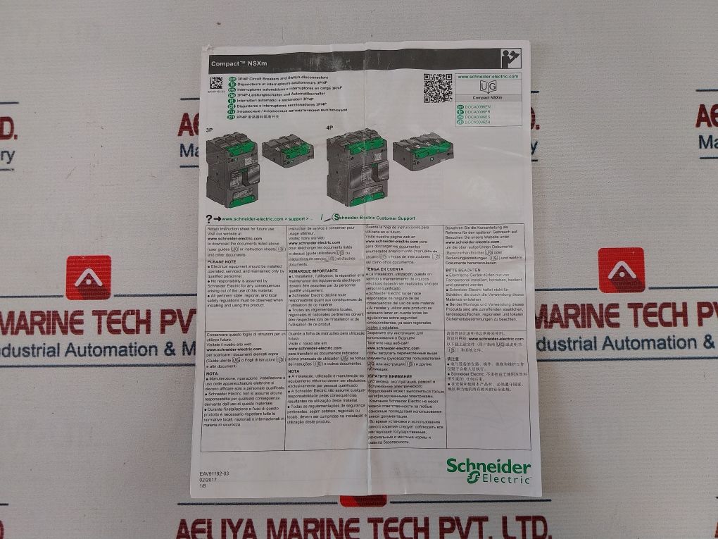 Schneider Electric Nsx160F Circuit Breaker 160A