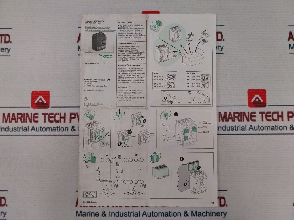 Schneider Electric Nsx 100F Circuit Breaker