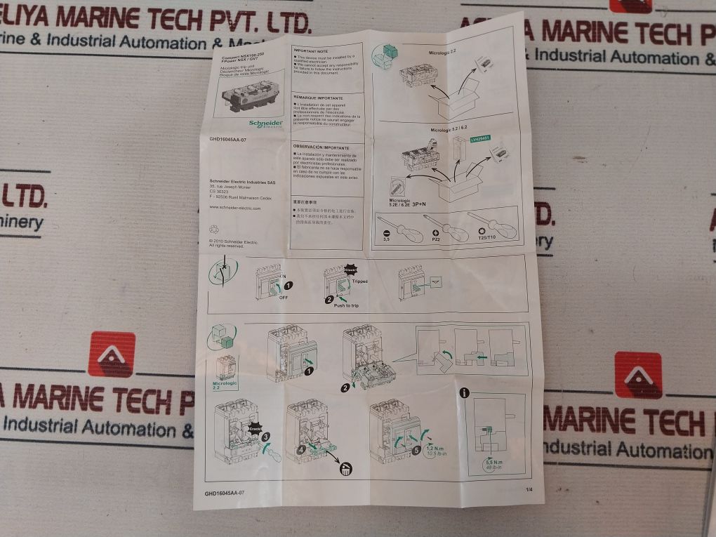 Schneider Electric Nsx 100F Circuit Breaker S11021