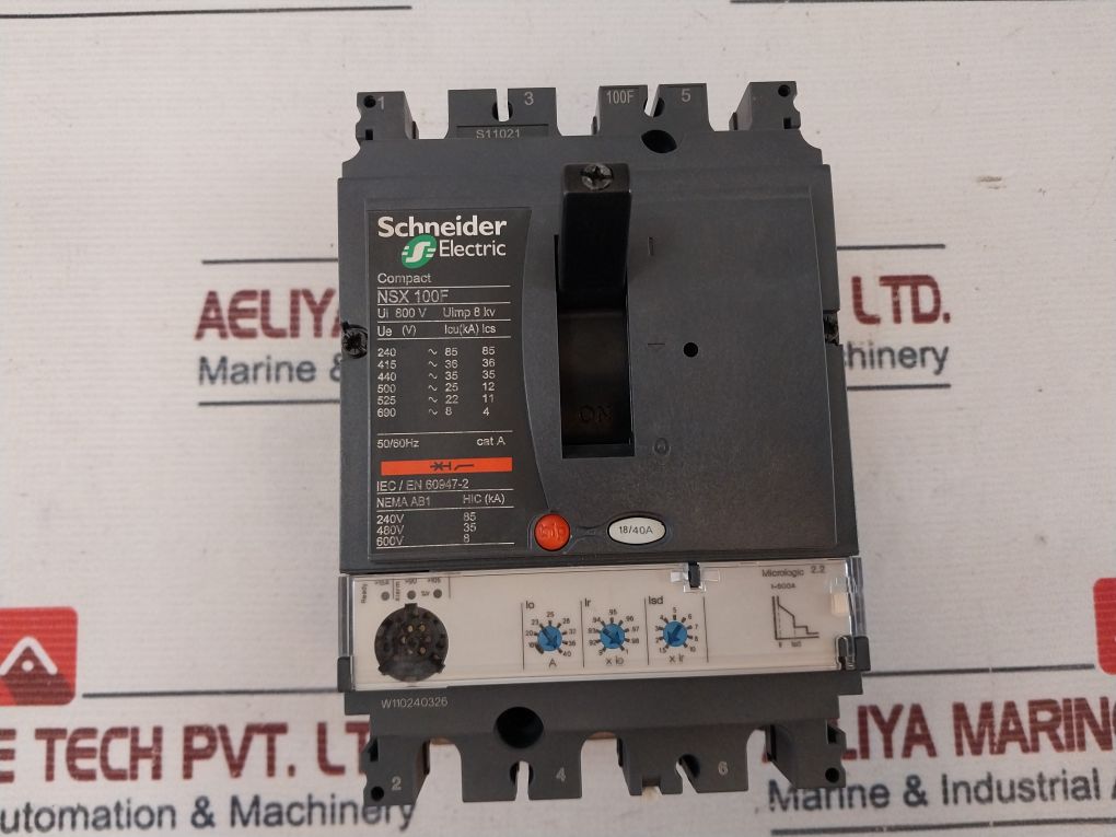 Schneider Electric Nsx 100F Circuit Breaker S11021