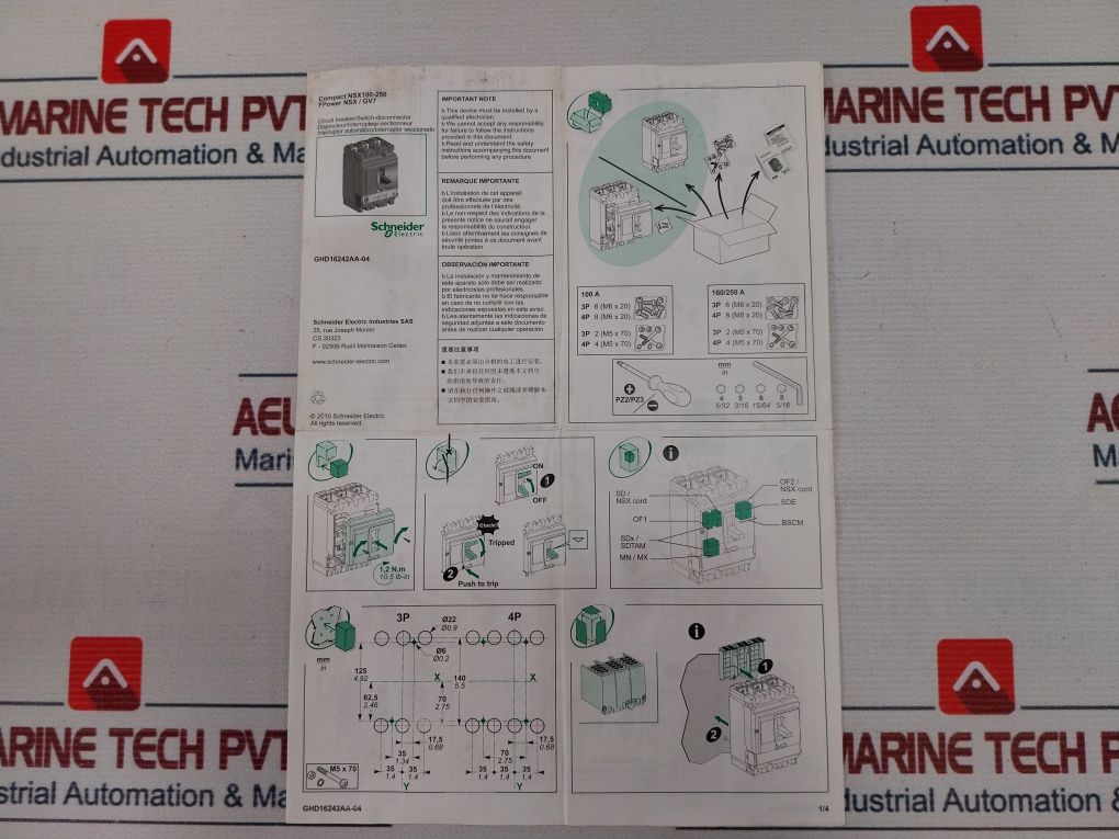 Schneider Electric Nsx 100N Circuit Breaker 800V 