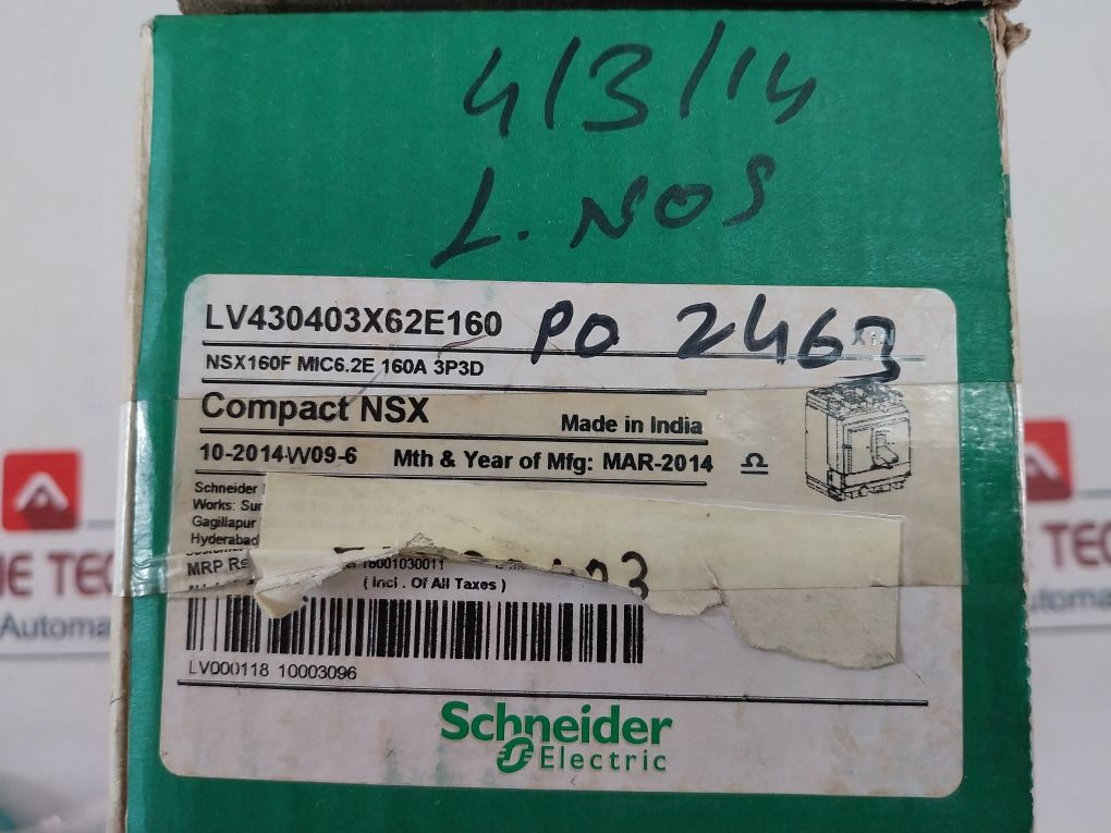Schneider Electric Nsx 160F Circuit Breaker 50/60Hz