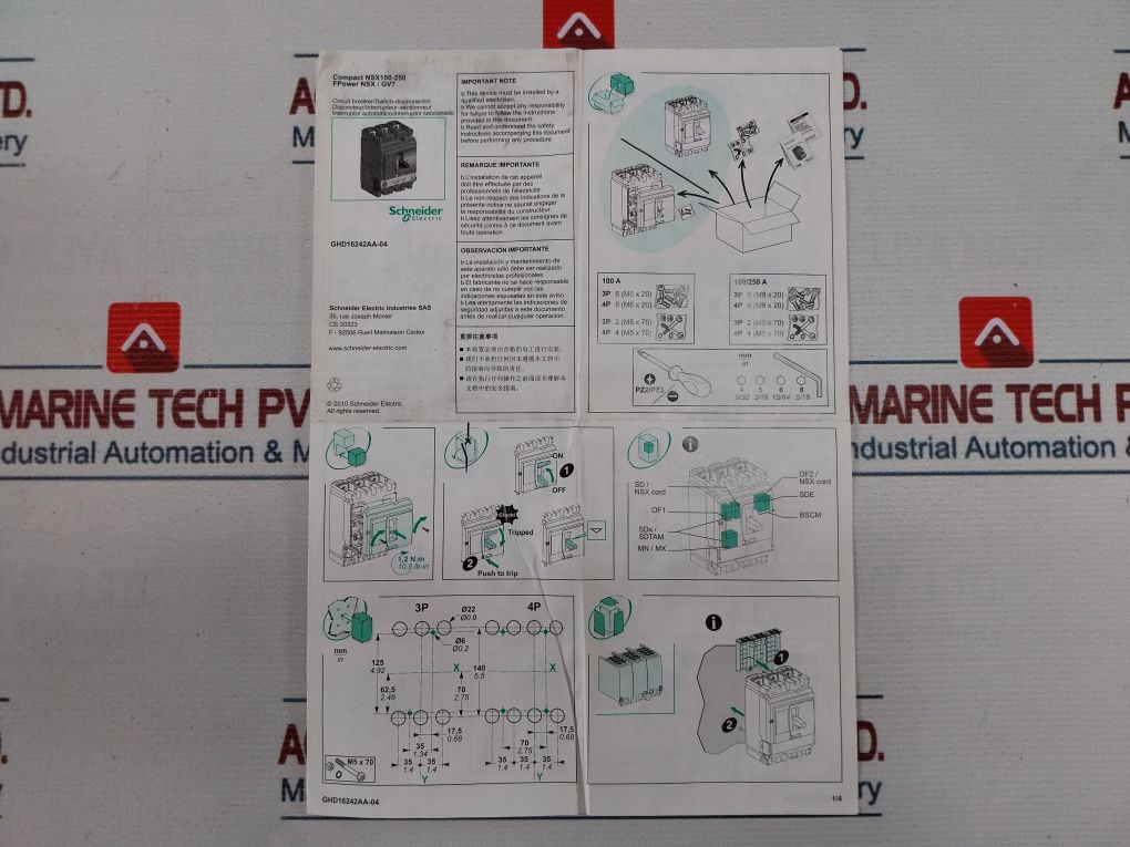 Schneider Electric Nsx 160F Circuit Breaker 50/60Hz