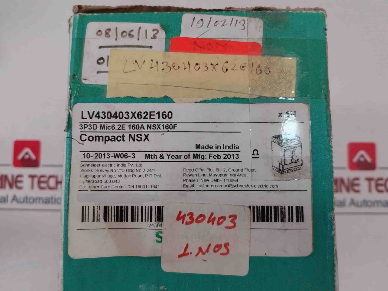 Schneider Electric Nsx 160F Circuit Breaker Lv430403X62E160