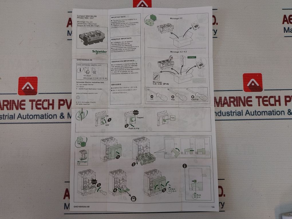 Schneider Electric Nsx 160F Circuit Breaker Lv430403X62E160