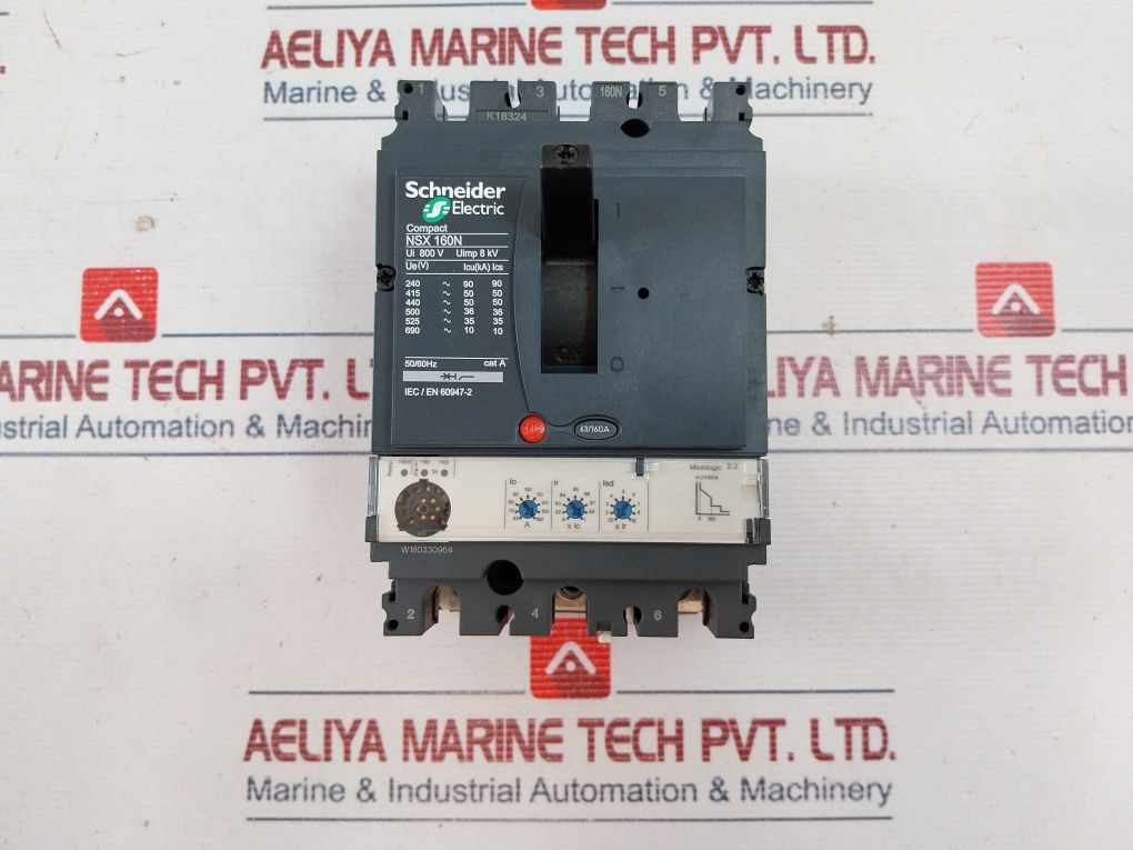 Schneider Electric Nsx 160N Moulded Case Circuit Breaker 160A 3P