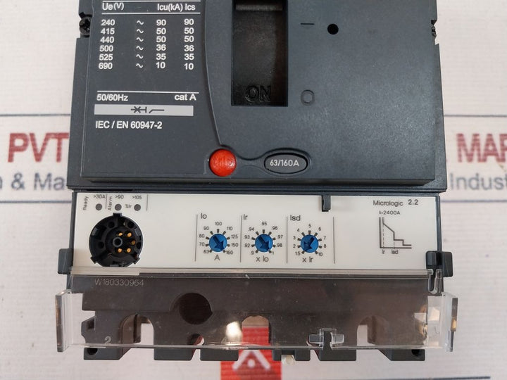 Schneider Electric Nsx 160N Moulded Case Circuit Breaker 160A 3P