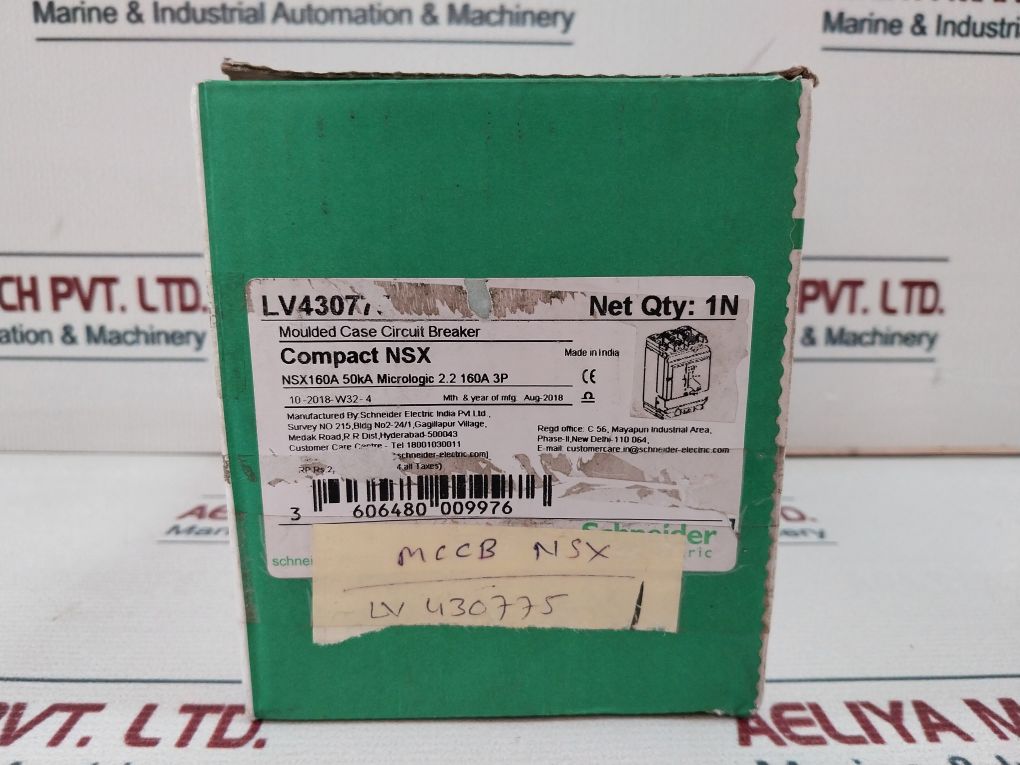 Schneider Electric Nsx 160N Moulded Case Circuit Breaker 160A 3P