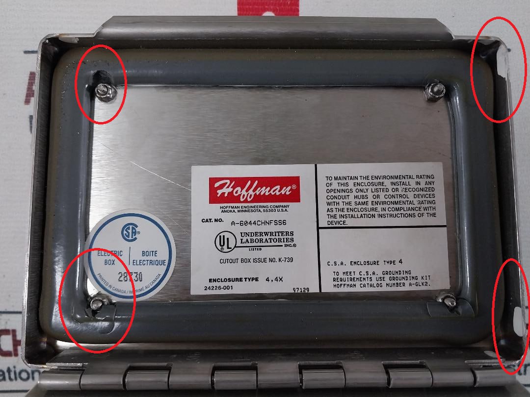 Hoffman A-6044Chnfss6 Stainless Steel Junction Box