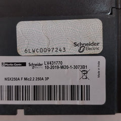 Schneider Electric Nsx 250 F Moulded Case Circuit Breaker Lv431770