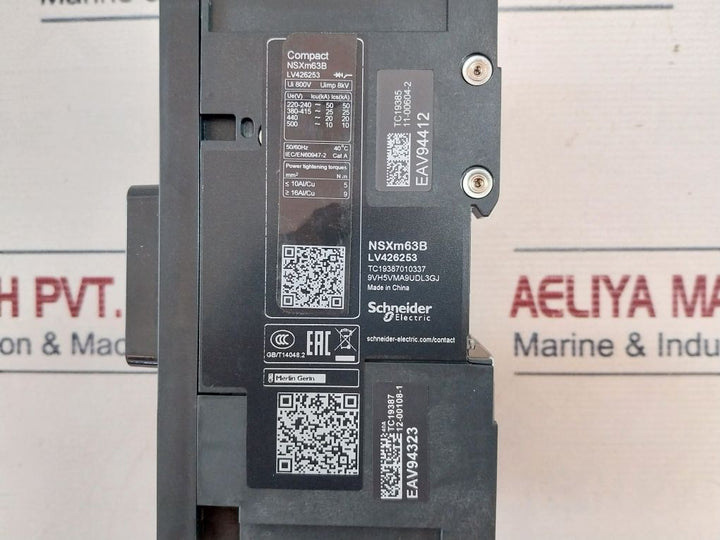 Schneider Electric Nsxm63B Circuit Breaker 600A