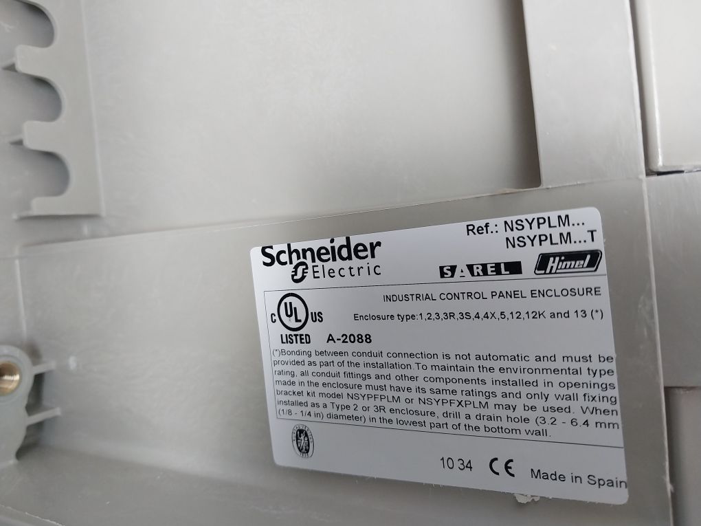 Schneider Electric Nsyplm43 Polyester Wall Encl. Plm Plain Door