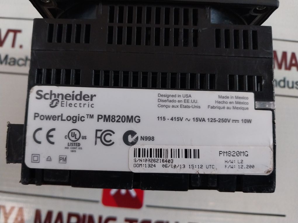 Schneider Electric Pm820Mg Power Meter 125-250V