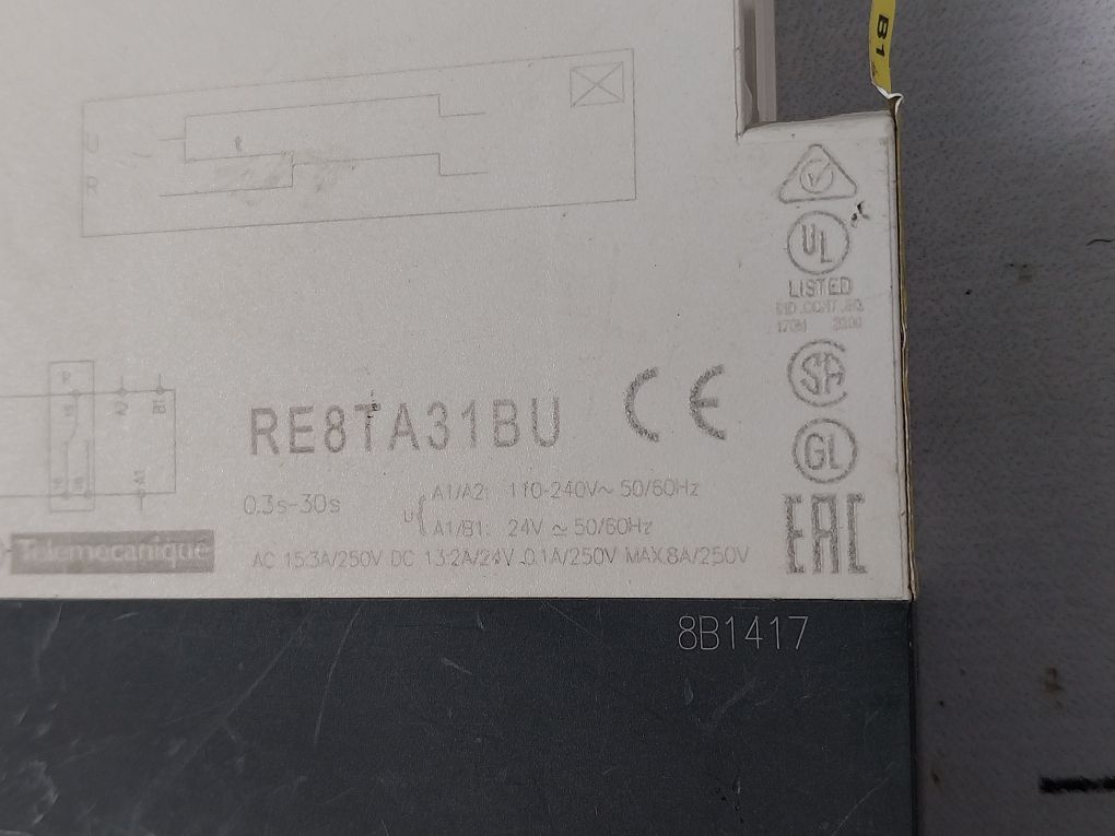 Schneider Electric Re8Ta31Bu Timer Relay 0.3S-30S