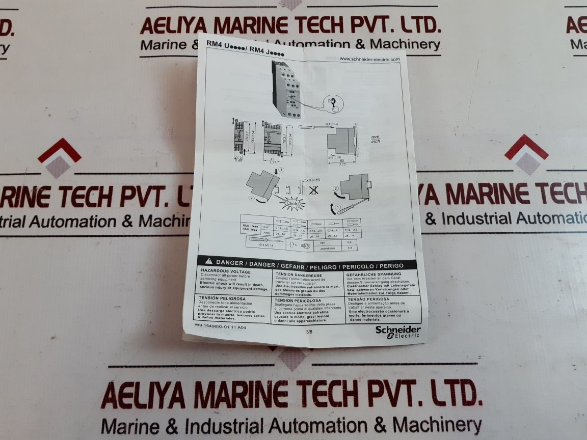 Schneider electric rm4ua32mw voltage measurement relay