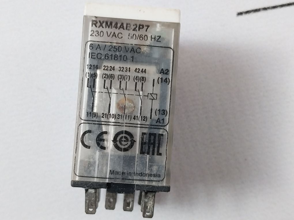 Lot Of 4X Schneider Electric Rxm4Ab2P7 Plug In Relay