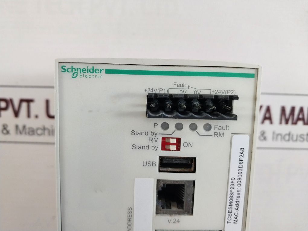 Schneider Electric Tcsesm083F23F0 Connexium Managed Switch 8Tx 18-30 Vac