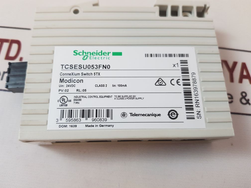 Schneider Electric Tcsesu053Fn0 Ethernet Connexium Switch 5Tx