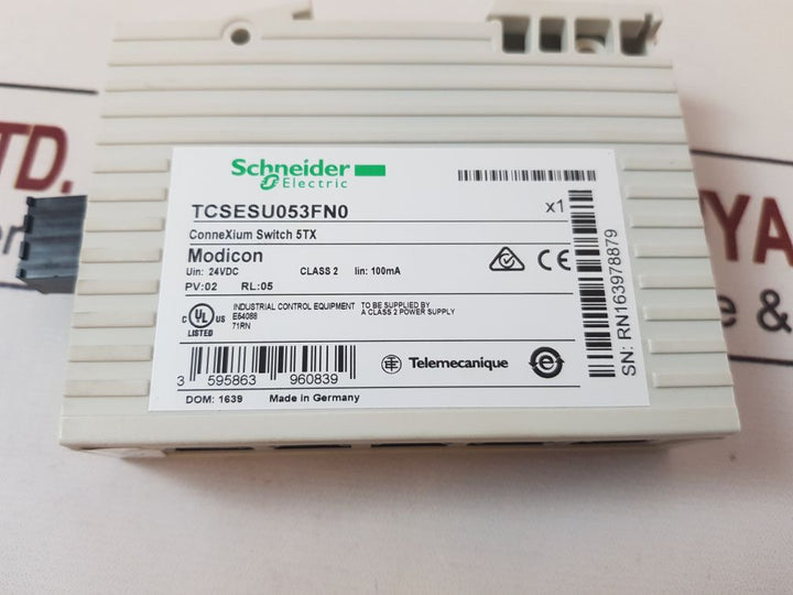 Schneider Electric Tcsesu053Fn0 Ethernet Connexium Switch 5Tx