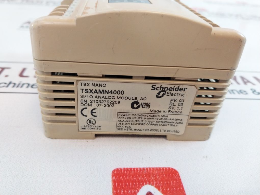 Schneider Electric Tsxamn4000 Analog Module Tsx Nano