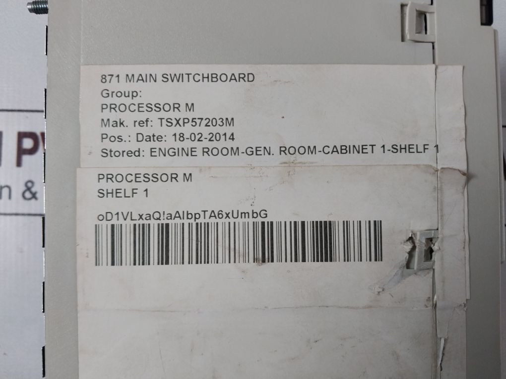 Schneider Electric Tsxp57203M Modicon Premium Processor Pv: 07 Rl: 03 Sv: 5.5
