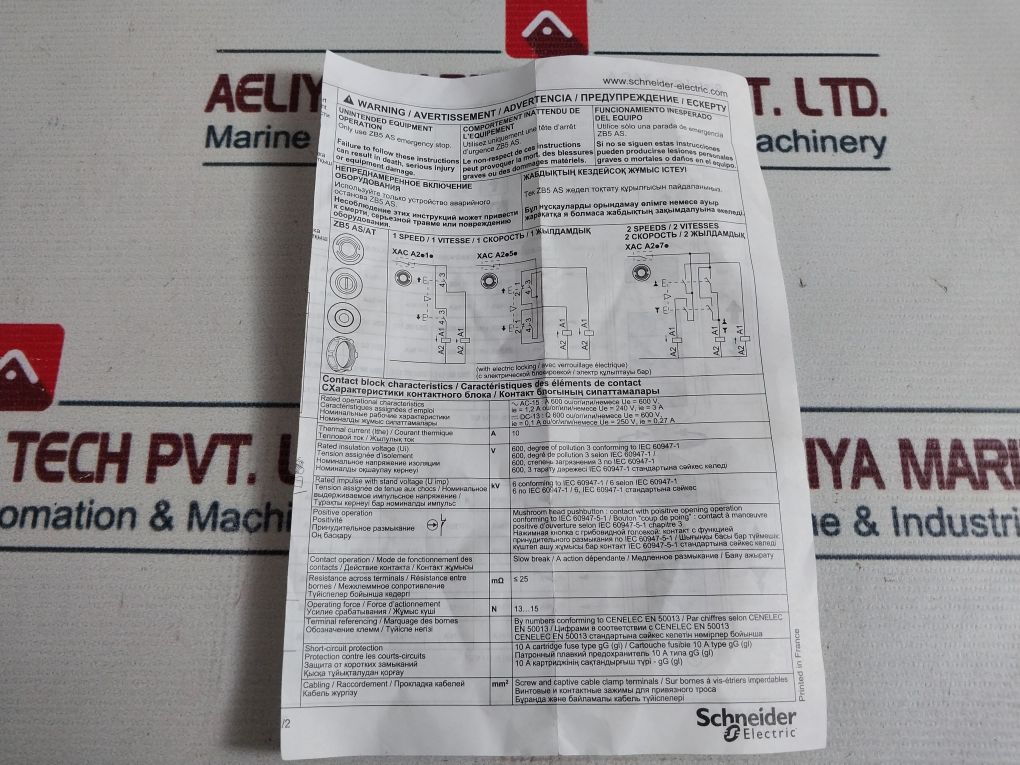 Schneider Electric Xac A215 Push Button Pendant Station
