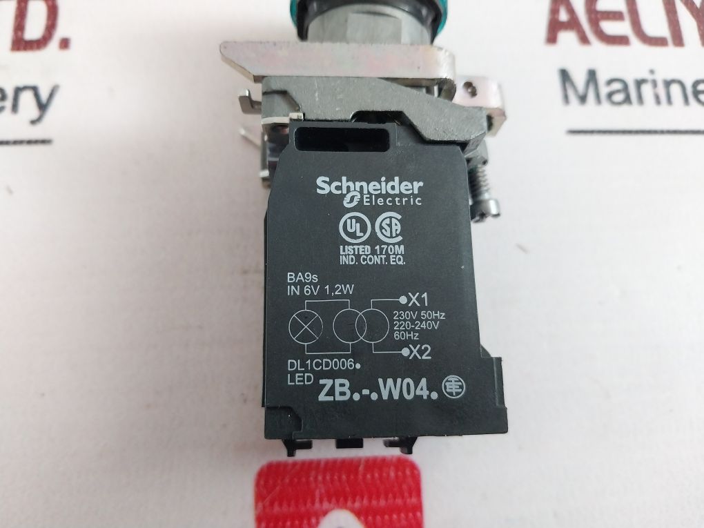 Schneider Electric Zb.-.W04. Indicator Light Green 220-240V