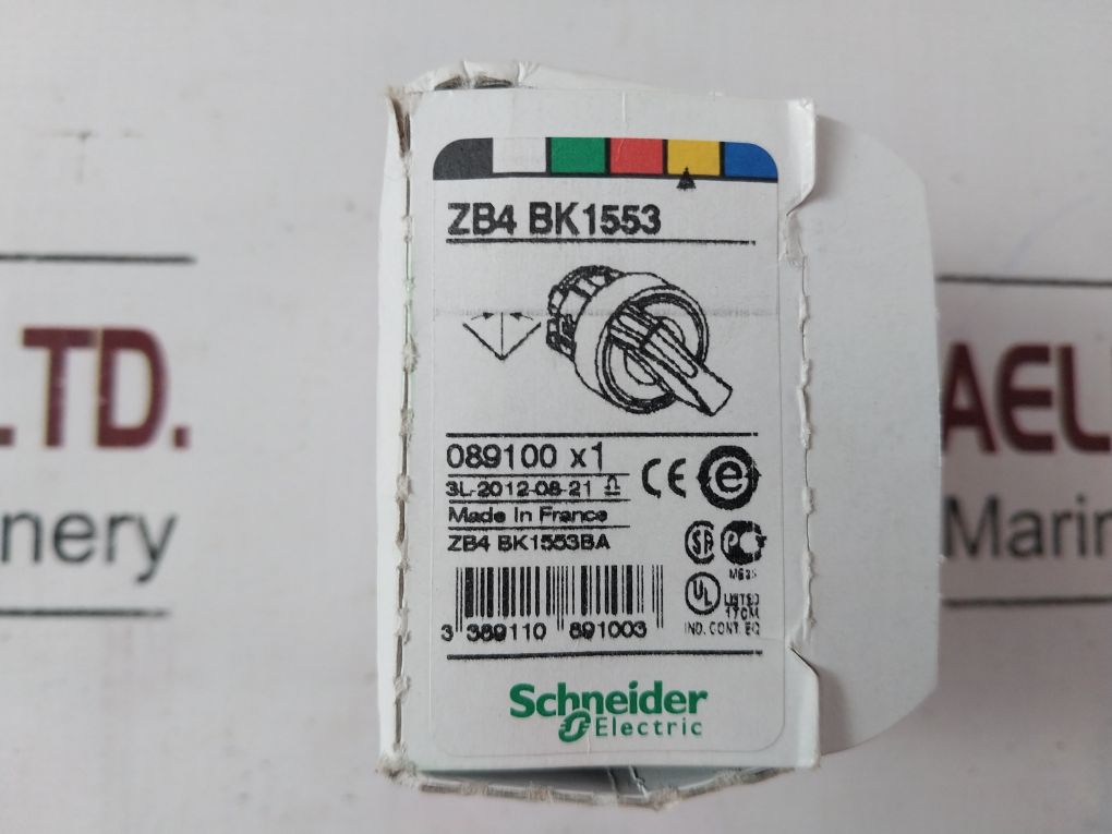 Schneider Electric Zb4 Bk1553 Orange 3 Position Spring Return Selector Switch