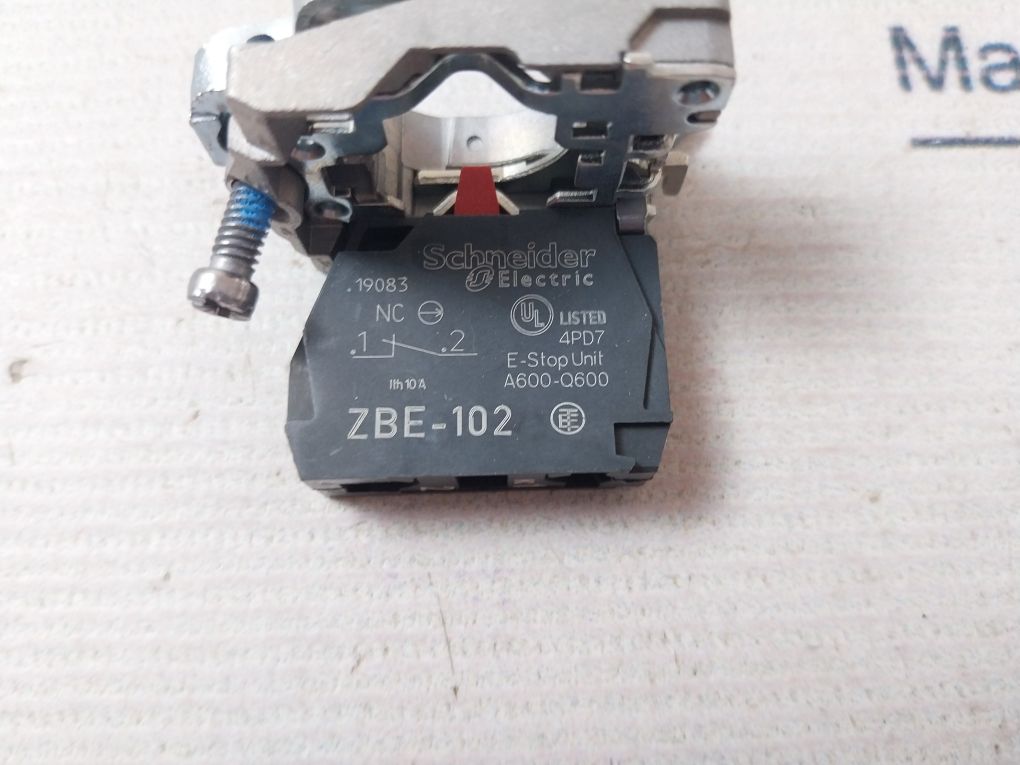 Schneider Electric Zbe-102 Emergency Stop Push Button With Contact Block