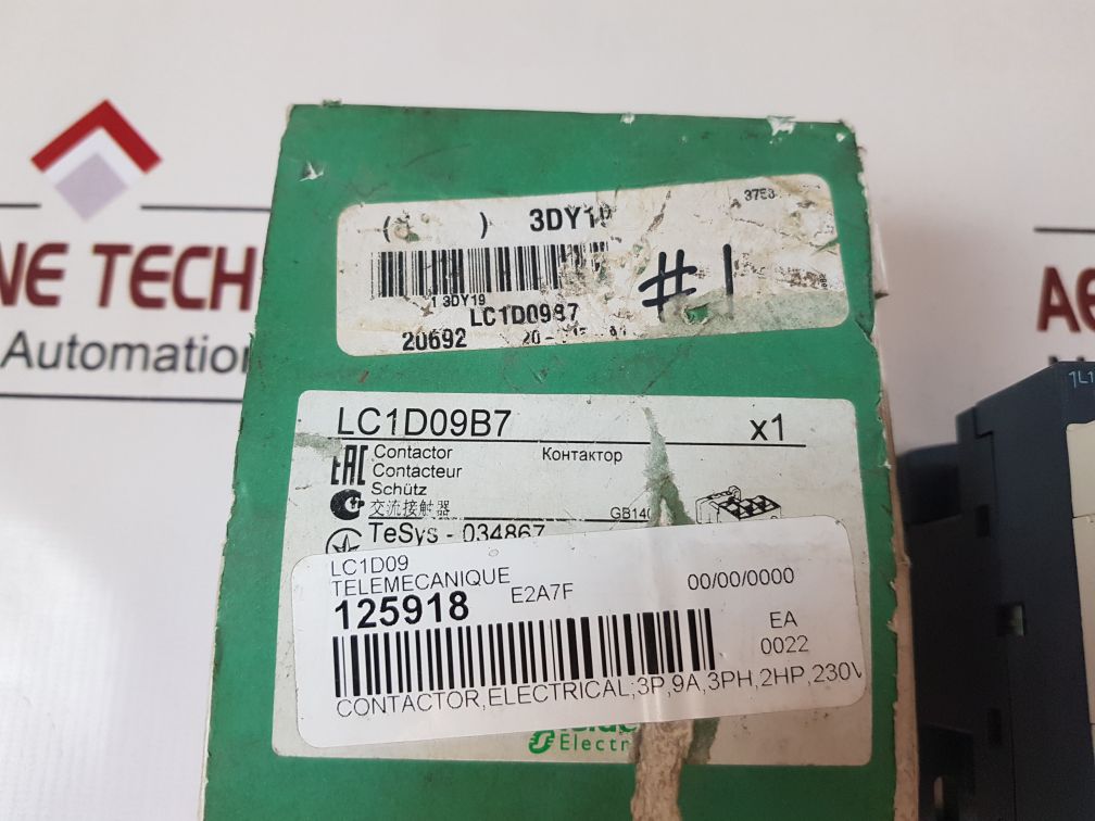 Schneider ElectricTelemecanique Lc1D09B7 Contactor

