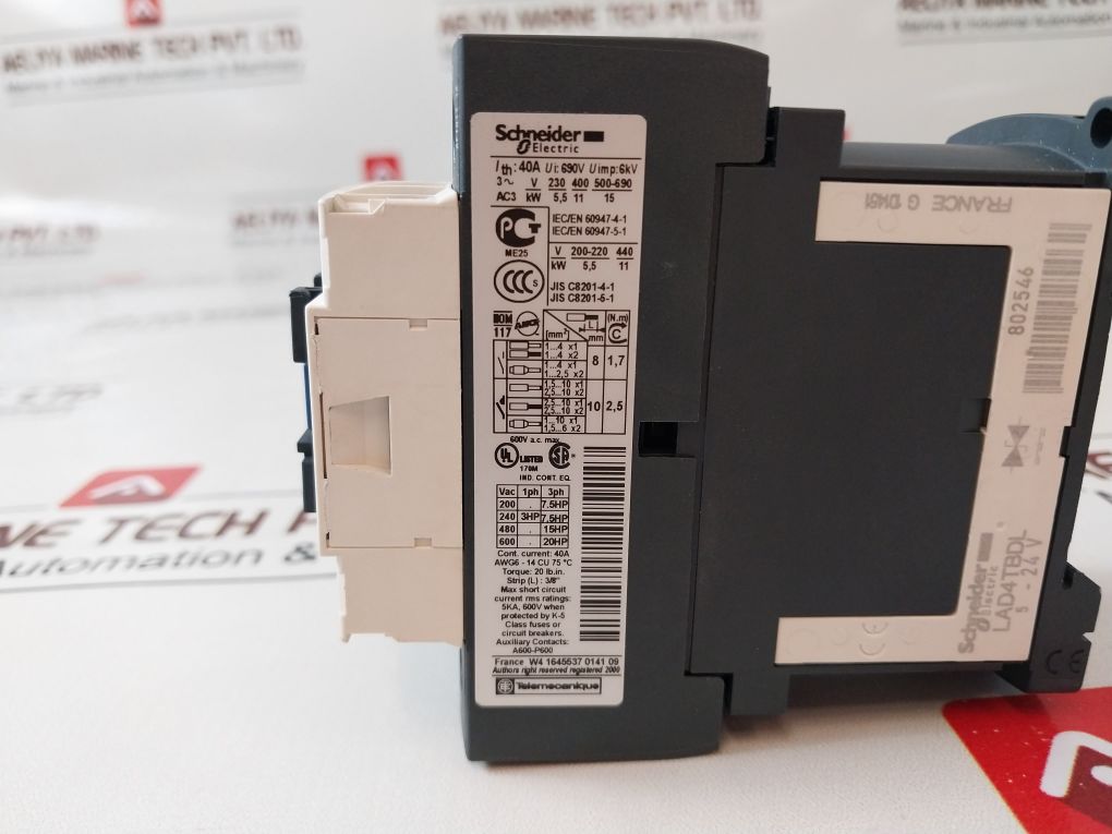 Schneider Electric/Telemecanique Lc1D25Bd Contactor 24V Dc