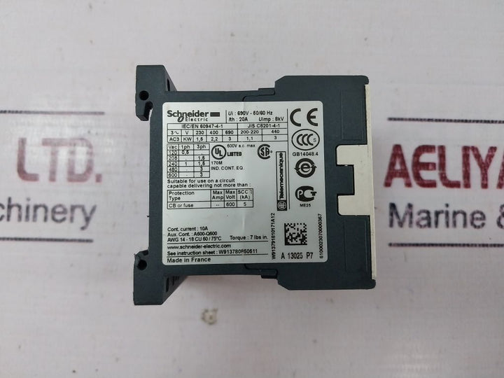 Schneider Electric/Telemecanique Lc1K06 10P7 Contactor 20A 690V-50/60Hz