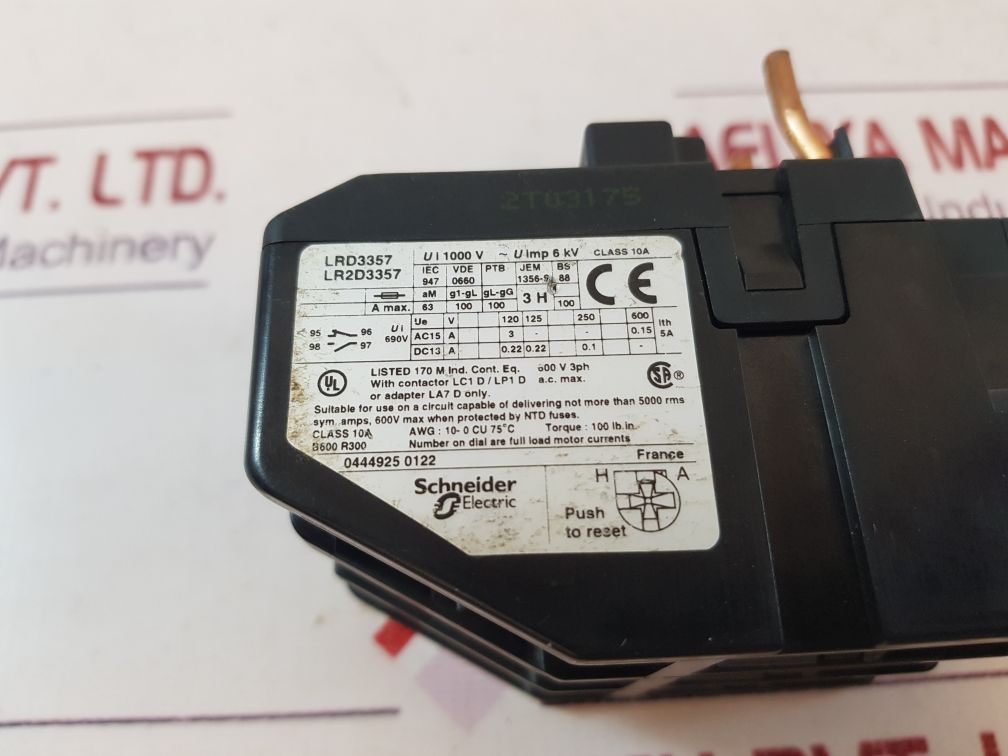 Schneider Electric/Telemecanique Lr2D3357 Thermal Overload Relay
