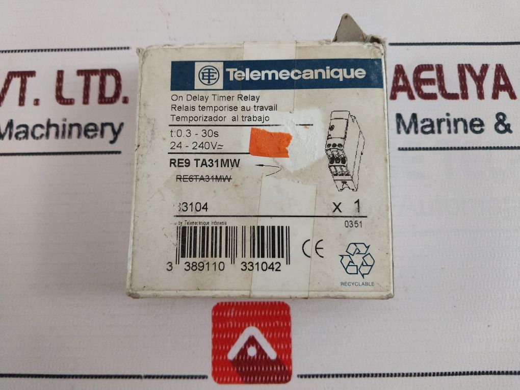 Schneider Electric/Telemecanique Re9 Ta31Mw Delay Timer Relay