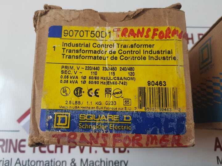 Schneider Eletcric 9070T50D1 Industrial Control Transforme
