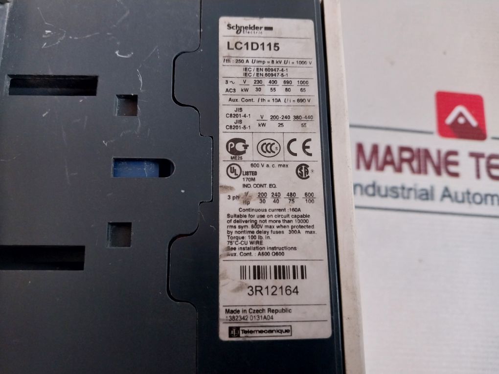 Schneider Lc1D115 Contactor 10A