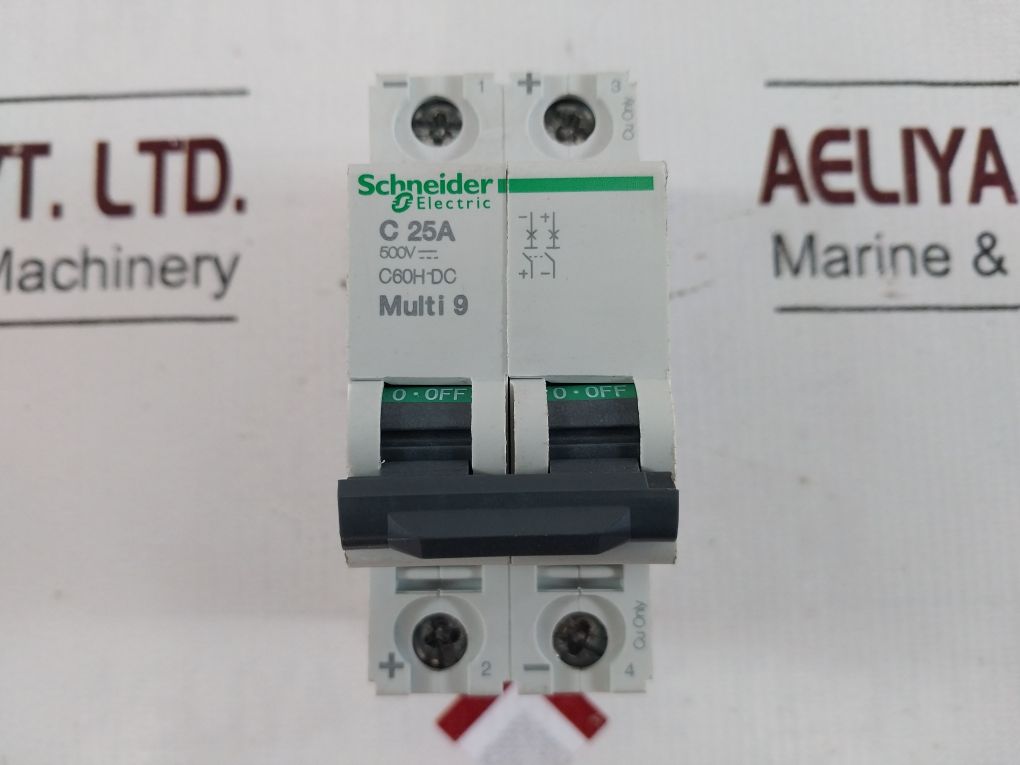 Schneider/Merlin Gerin C25A 2-pole Circuit Breaker Multi 9 C60H-dc