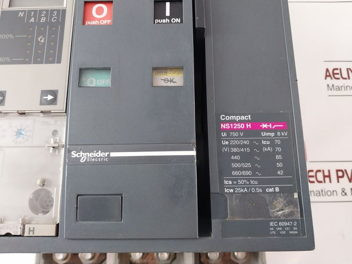 Schneider Electric Ns1250 H Micrologic 2.0 A Circuit Breaker 1250A 750V