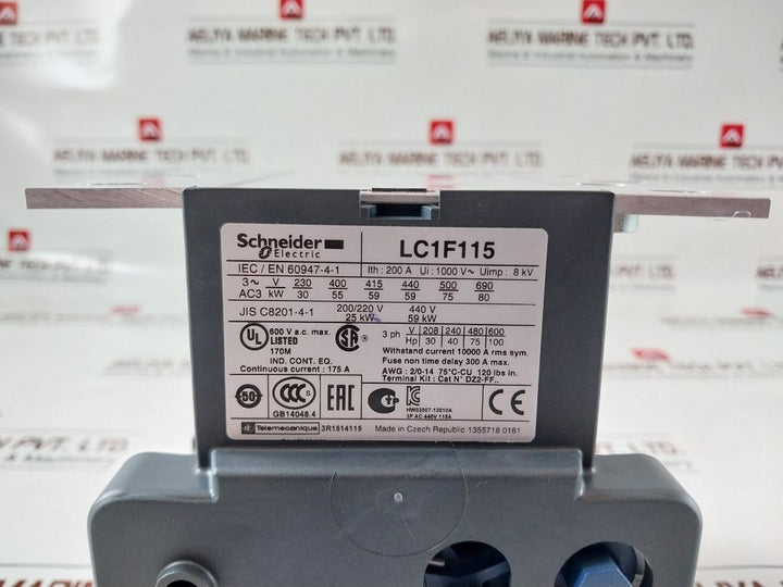 Schneider/Telemecanique Lc1F115 Contactor 