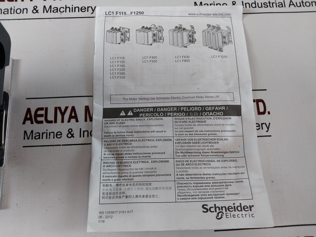 Schneider/Telemecanique Lc1F115 Contactor 