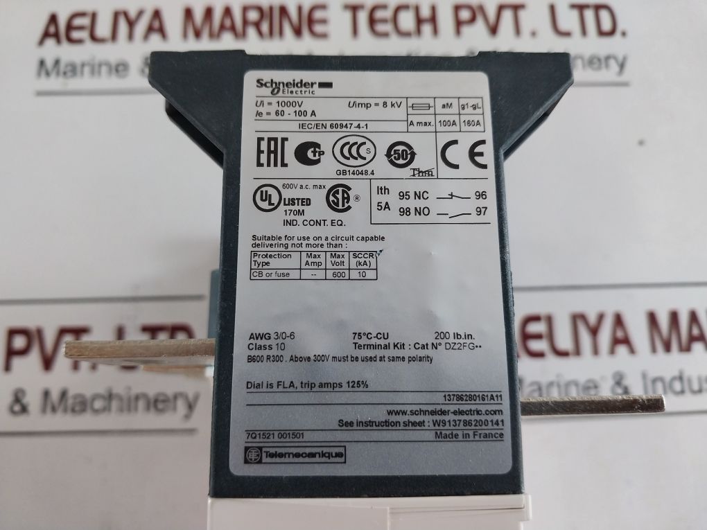 Schneider Electric Lr9F5367 Electronic Overload Relay