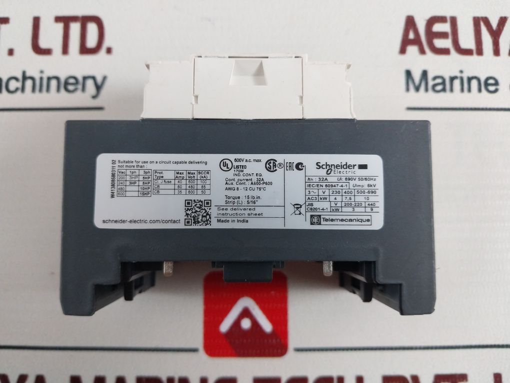 Schneider Electric W413808680311 02  Contactor (Only Front Cover)