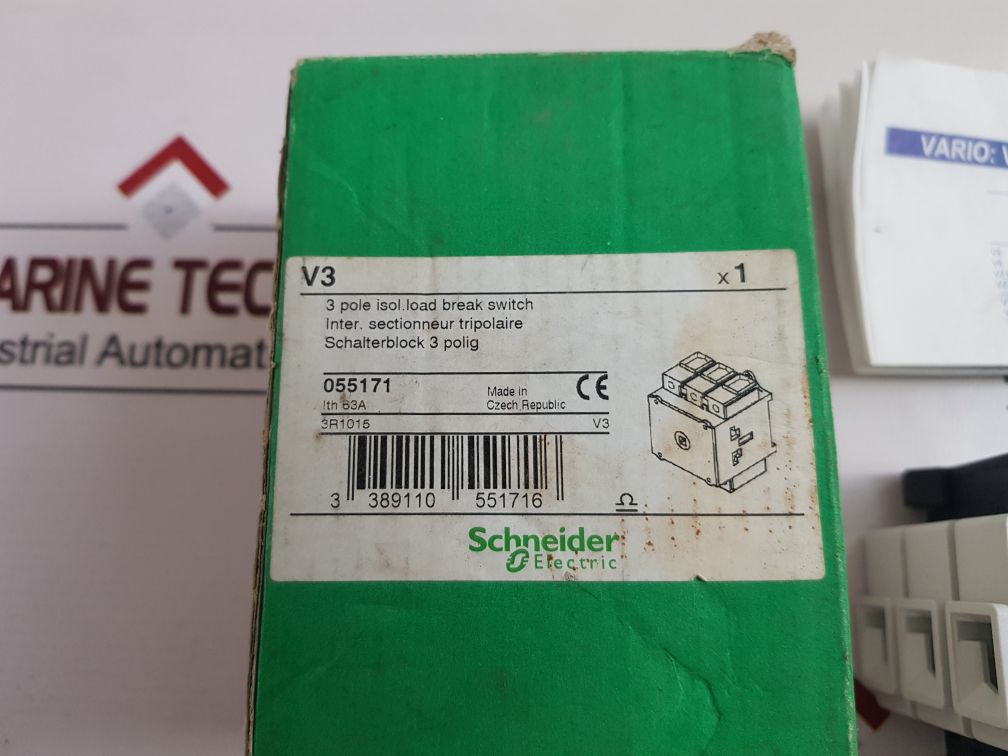 SchneiderTelemecanique 3R1015 V3 Load Break Switch 055171, 63A