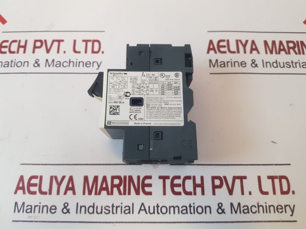 SchneiderTelemecanique Gv2Me08 MotorstarterCircuit Breaker 2,5-4A
