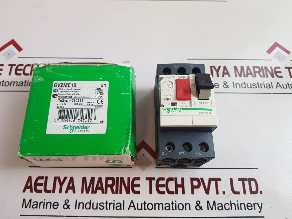 SchneiderTelemecanique Gv2Me10 Motor Circuit Breaker 4-6.3A