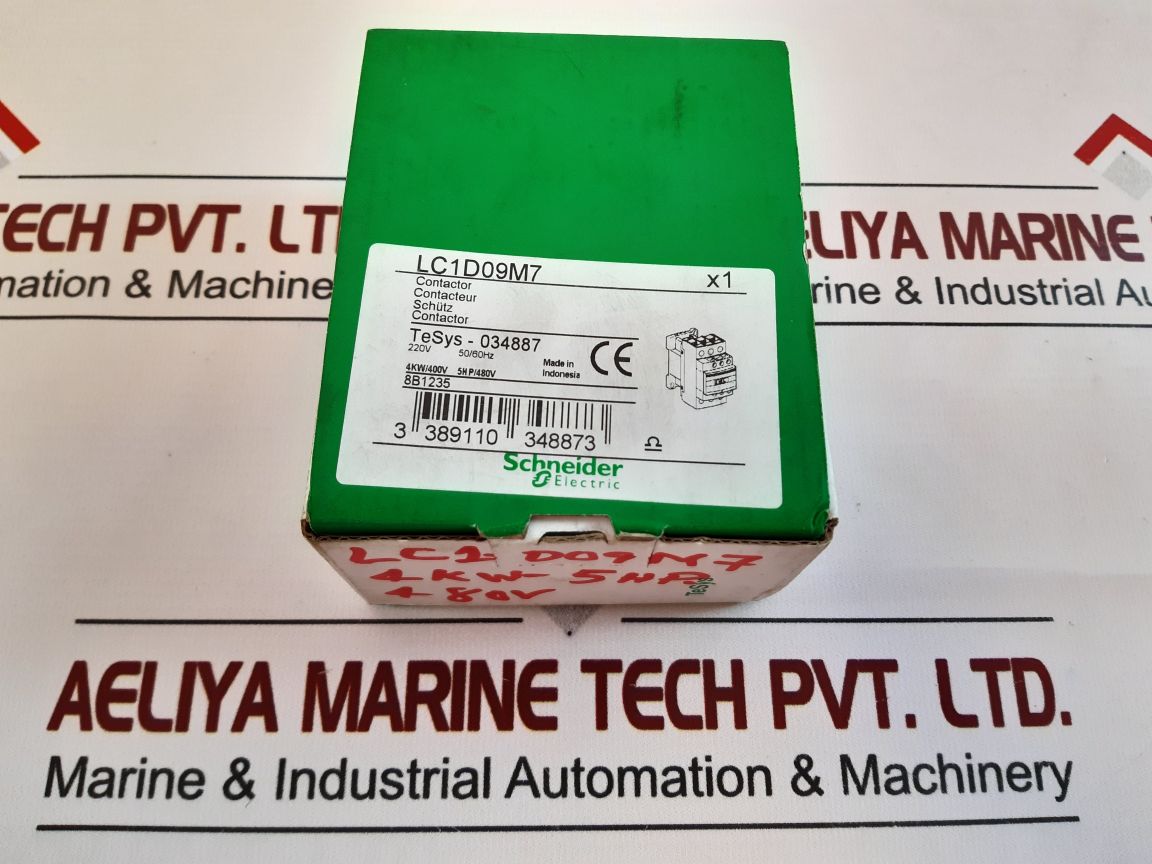 SchneiderTelemecanique Lc1D09M7 Contactor 220V 5060Hz
